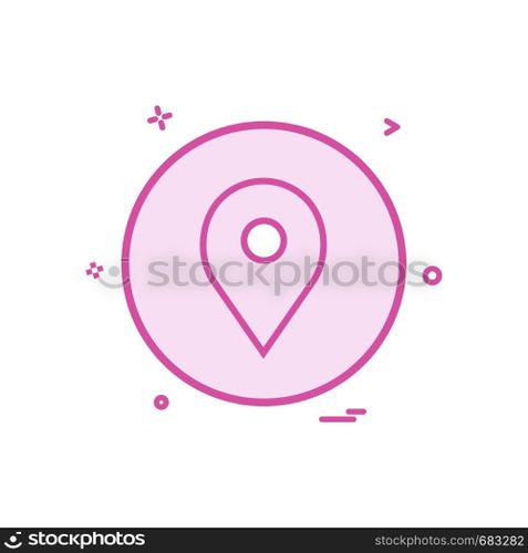 location basic icon vector design