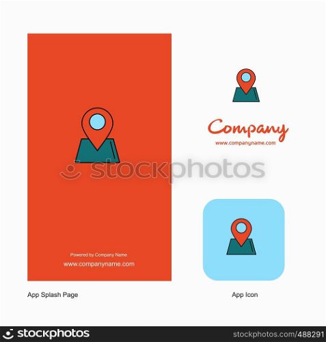 Location Company Logo App Icon and Splash Page Design. Creative Business App Design Elements