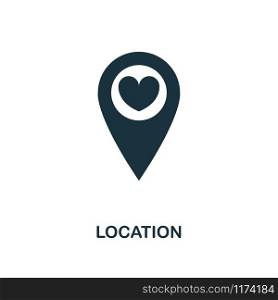 Location creative icon. Simple element illustration. Location concept symbol design from honeymoon collection. Can be used for mobile and web design, apps, software, print.. Location creative icon. Simple element illustration. Location concept symbol design from honeymoon collection. Perfect for web design, apps, software, print.