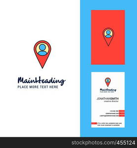 Location Creative Logo and business card. vertical Design Vector