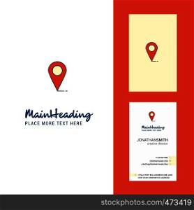 Location Creative Logo and business card. vertical Design Vector