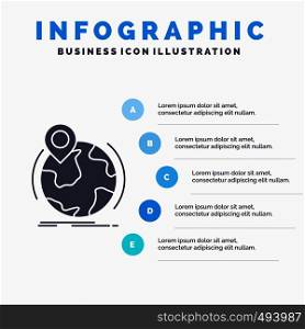 location, globe, worldwide, pin, marker Infographics Template for Website and Presentation. GLyph Gray icon with Blue infographic style vector illustration.. Vector EPS10 Abstract Template background