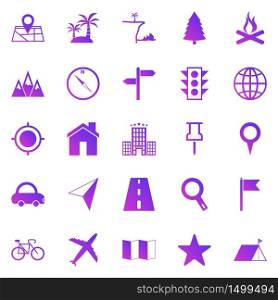 Location gradient icons on white background, stock vector