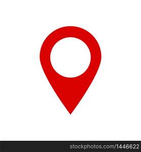 Location icon for map. Vector pointer on isolated background. Pin icon position.Red location symbol. vector isolated eps10. Location icon for map. Vector pointer on isolated background. Pin icon position.Red location symbol. vector isolated