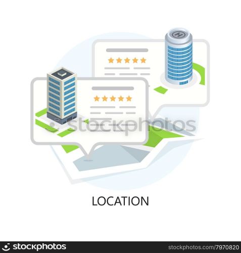 Location Icon. Locating Your Business. Flat Design. Isolated Illustration.. Location Icon. Locating Your Business. Flat Design.