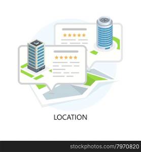 Location Icon. Locating Your Business. Flat Design. Isolated Illustration.. Location Icon. Locating Your Business. Flat Design.