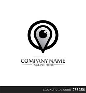 Location icon,Map logo for map, google map, sign, route, position, symbol and vector logo