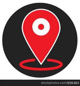 location icon on white background. flat style. location icon for your web site design, logo, app, UI. map pin symbol. placeholder sign.