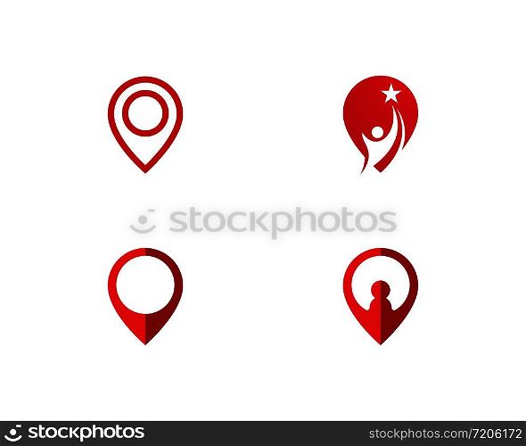 Location icon point Logo vector template