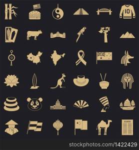 Location icons set. Simple style of 36 location vector icons for web for any design. Location icons set, simple style