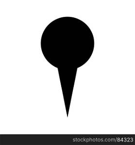 Location indicator or pin it is black icon . Simple style .. Location indicator or pin it is black icon .