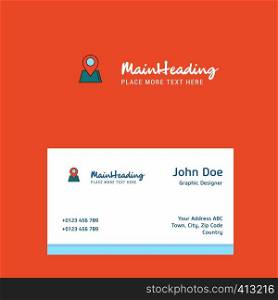 Location logo Design with business card template. Elegant corporate identity. - Vector