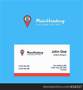 Location logo Design with business card template. Elegant corporate identity. - Vector