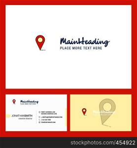 Location Logo design with Tagline & Front and Back Busienss Card Template. Vector Creative Design