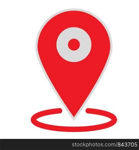 location map icon on white background. flat style. location map icon for your web site design, logo, app, UI. gps pointer mark symbol. gps pointer mark sign.