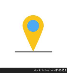 Location, Map, Interface Flat Color Icon. Vector icon banner Template