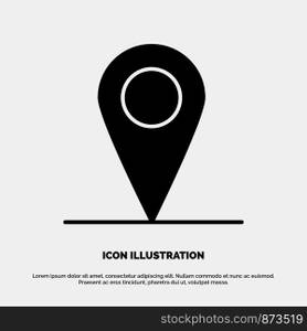 Location, Map, Interface solid Glyph Icon vector
