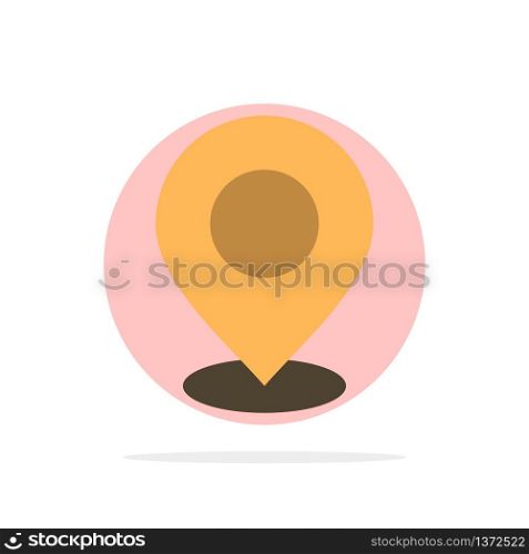 Location, Map, Mark, Marker, Pin, Place, Point, Pointer Abstract Circle Background Flat color Icon
