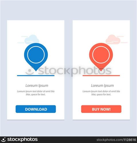 Location, Map, Marker, Mark Blue and Red Download and Buy Now web Widget Card Template