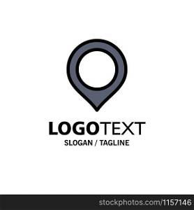 Location, Map, Marker, Mark Business Logo Template. Flat Color