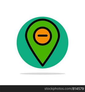 Location, Map, Marker, Pin Abstract Circle Background Flat color Icon