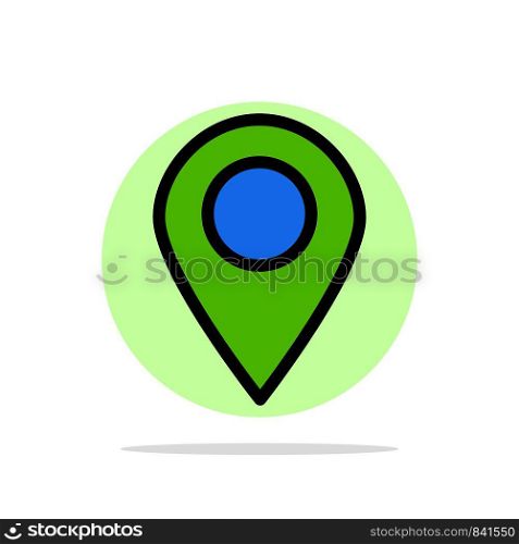 Location, Map, Marker, Pin Abstract Circle Background Flat color Icon
