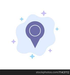 Location, Map, Marker, Pin Blue Icon on Abstract Cloud Background