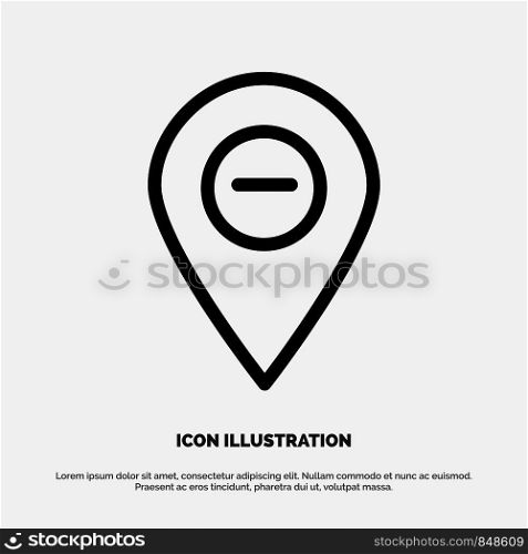 Location, Map, Marker, Pin Line Icon Vector