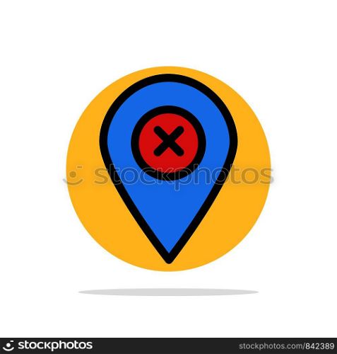 Location, Map, Navigation, Pin Abstract Circle Background Flat color Icon