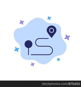 Location, Map, Navigation, Pin Blue Icon on Abstract Cloud Background
