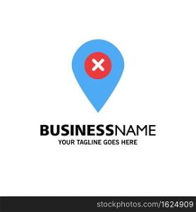 Location, Map, Navigation, Pin Business Logo Template. Flat Color