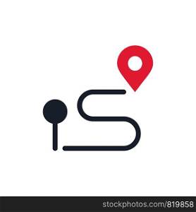 Location, Map, Navigation, Pin Flat Color Icon. Vector icon banner Template