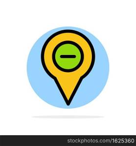 Location, Map, Navigation, Pin, minus Abstract Circle Background Flat color Icon