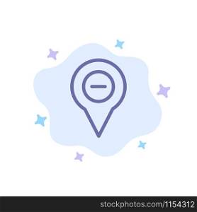 Location, Map, Navigation, Pin, minus Blue Icon on Abstract Cloud Background