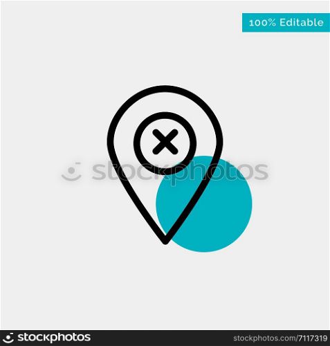 Location, Map, Navigation, Pin turquoise highlight circle point Vector icon