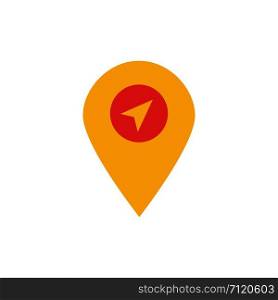 Location, Map, Pointer Flat Color Icon. Vector icon banner Template