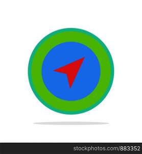 Location, Map, Pointer, Pin Abstract Circle Background Flat color Icon