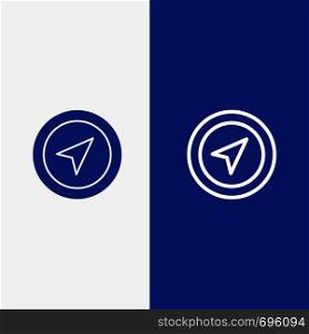 Location, Map, Pointer, Pin Line and Glyph Solid icon Blue banner Line and Glyph Solid icon Blue banner