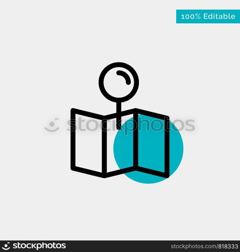 Location, Map, Pointer, Pin turquoise highlight circle point Vector icon