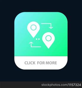 Location, Map, Pointer, Travel Mobile App Button. Android and IOS Glyph Version