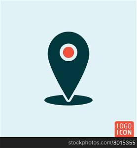 Location mark icon. Location mark icon. Location mark logo. Location mark symbol. Location icon isolated minimal design. Location point icon. Check-in icon. Vector illustration.