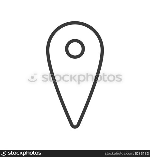 Location marker icon in simple vector style