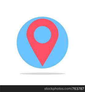 Location, Marker, Pin Abstract Circle Background Flat color Icon