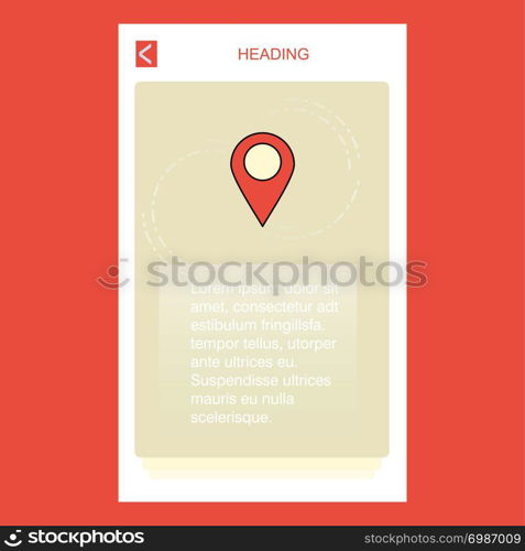 Location mobile vertical banner design design. Vector