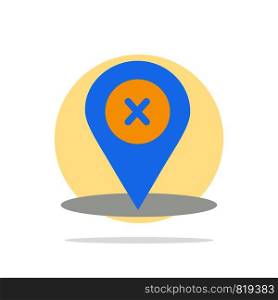 Location, Navigation, Place, delete Abstract Circle Background Flat color Icon