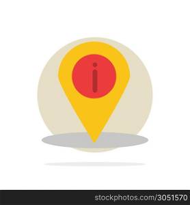 Location, Navigation, Place, info Abstract Circle Background Flat color Icon