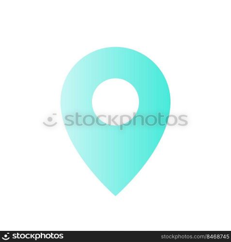 Location pin flat gradient color ui icon. Saving spot on map. Finding place. Search for destination. Simple filled pictogram. GUI, UX design for mobile application. Vector isolated RGB illustration. Location pin flat gradient color ui icon