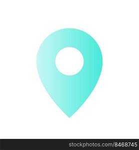Location pin flat gradient color ui icon. Saving spot on map. Finding place. Search for destination. Simple filled pictogram. GUI, UX design for mobile application. Vector isolated RGB illustration. Location pin flat gradient color ui icon