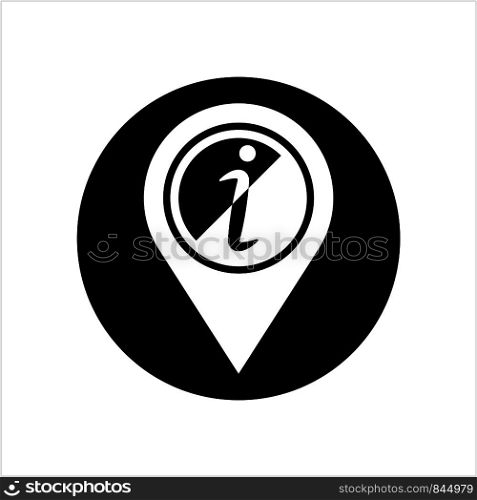 Location Pin Icon Information Vector Art Illustration