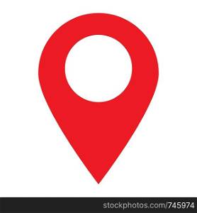 location pin icon on white background. location pin sign. flat style. red location pin symbol.
